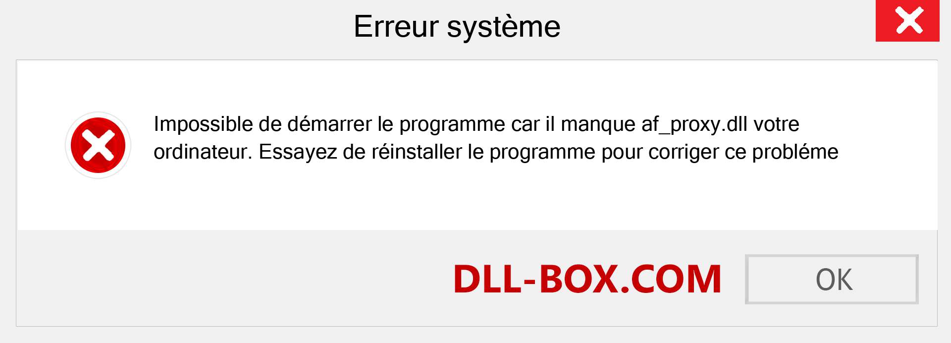 Le fichier af_proxy.dll est manquant ?. Télécharger pour Windows 7, 8, 10 - Correction de l'erreur manquante af_proxy dll sur Windows, photos, images